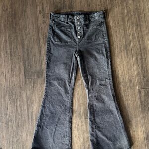 American Eagle Outfitters Gray Button-Fly Jeans
